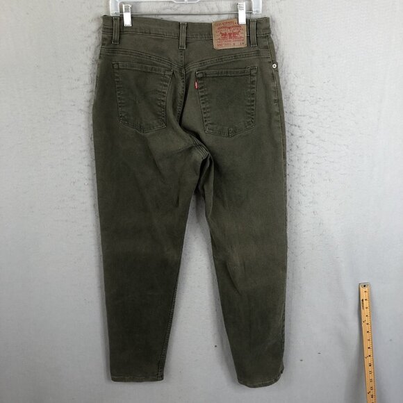 Vintage Levis 550 Jeans Womens 14 Green   Relaxed Fit Tapered Leg 1989 Retro - Picture 2 of 16